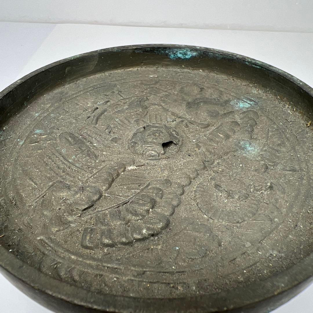 江戸時代　初期〜中期　古銅　古鏡C 271g 東里7-0820①