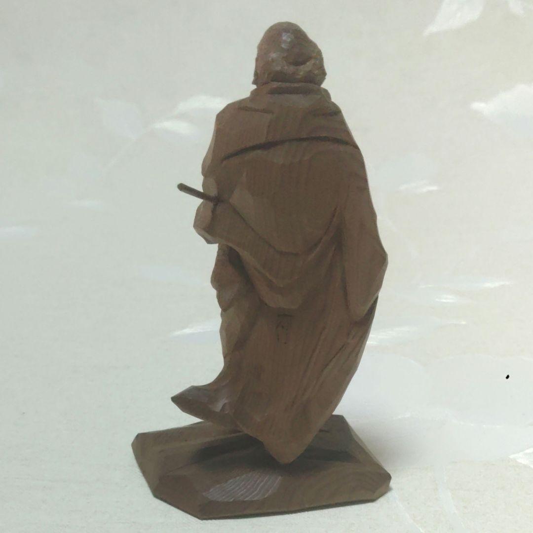 達磨大師　永富一伸　一刀彫　木彫　置物 　ミ10