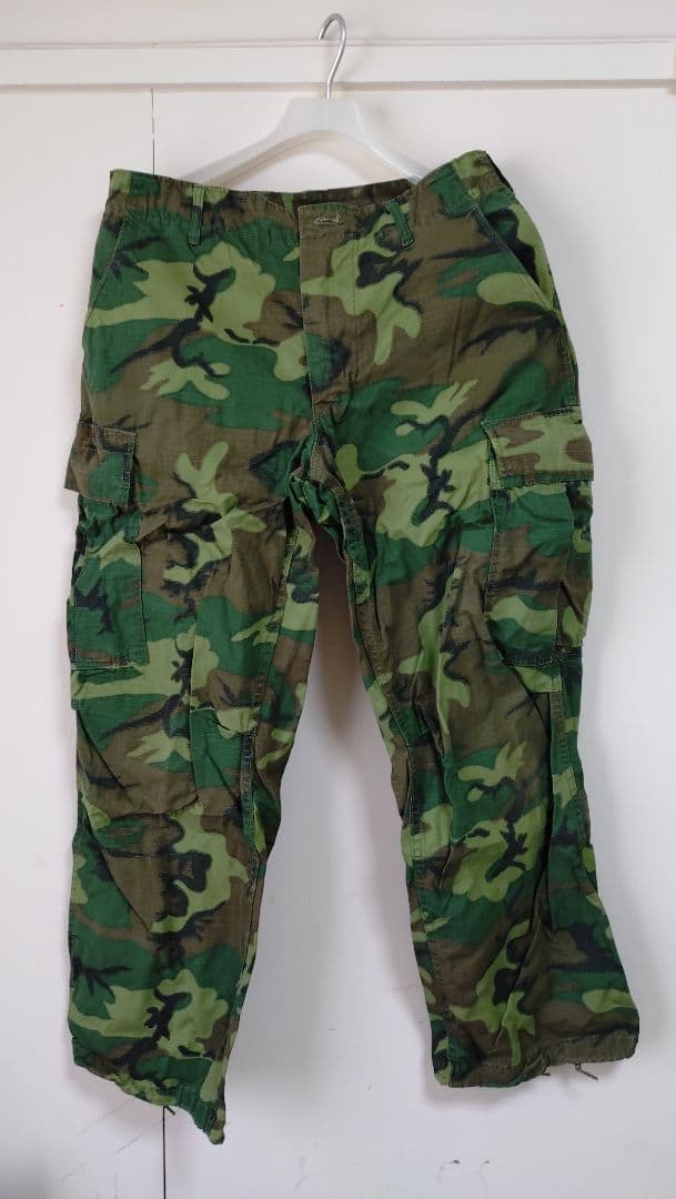 米軍 ベトナム戦争 ERDLグリーンリーフ迷彩パンツ サイズM-S