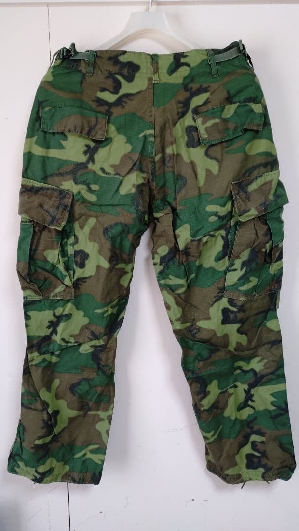 米軍 ベトナム戦争 ERDLグリーンリーフ迷彩パンツ サイズM-S