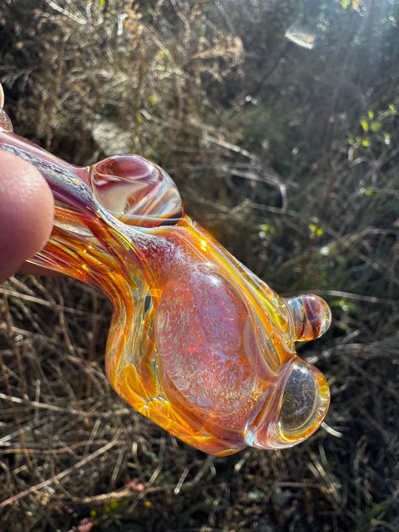 工芸品 Dropped hummer type Amber wood pipe