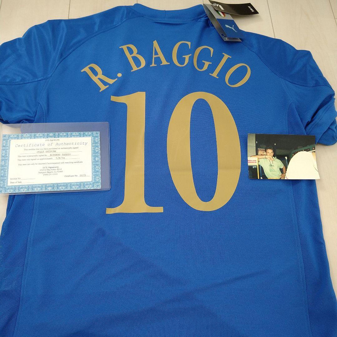 【新品タグ付き】イタリア代表　ロベルトバッジョ　サイン入りユニフォーム証明書付き