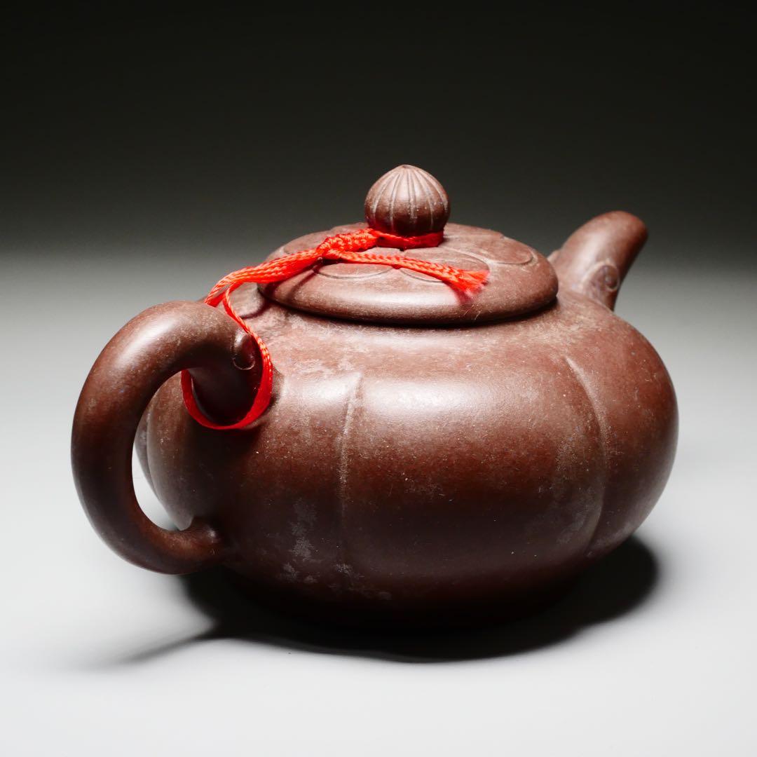 中国煎茶器 沈順娣作 紫砂 六方菱花急須 茶注 作品証明書付