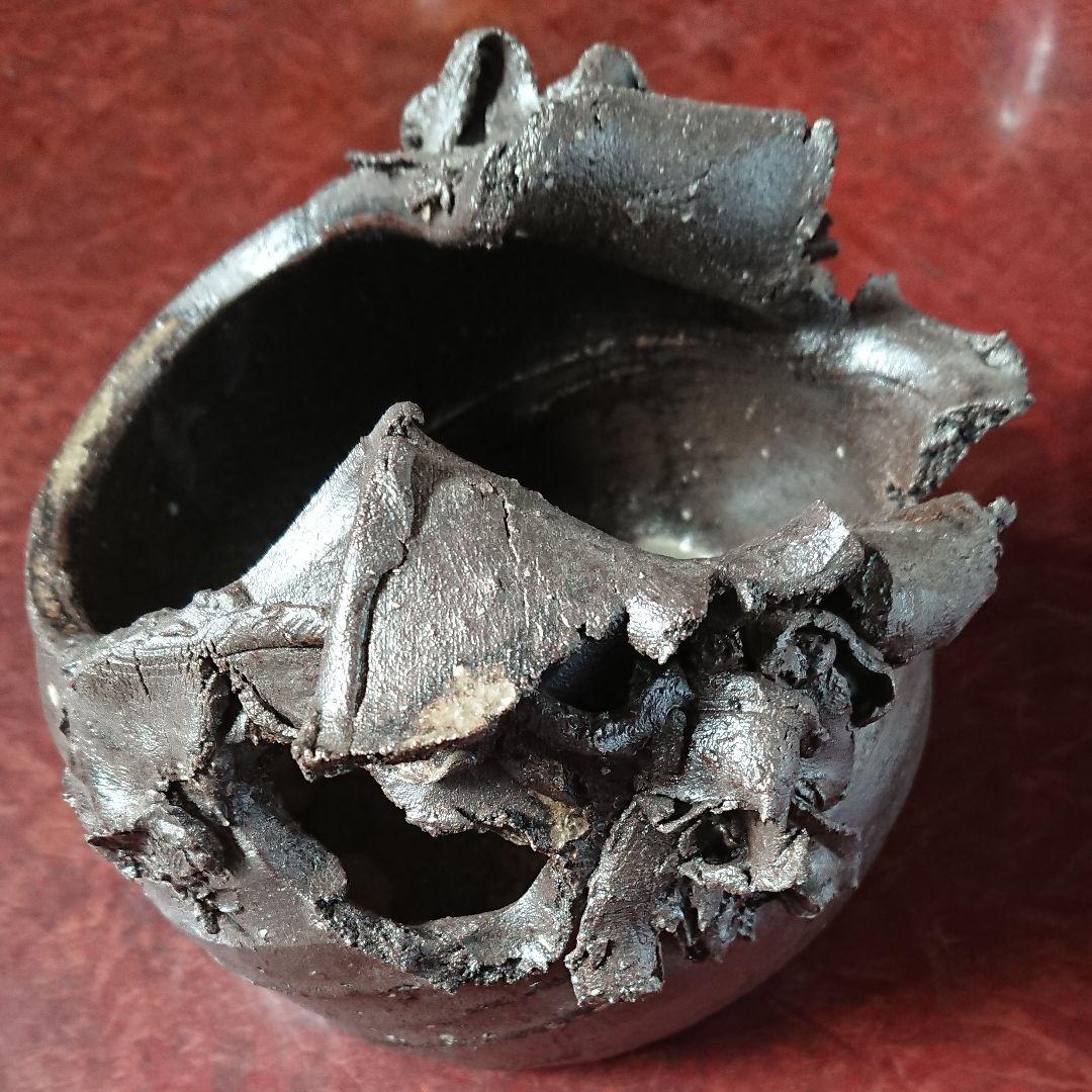 益子焼 変わり花瓶 未使用品