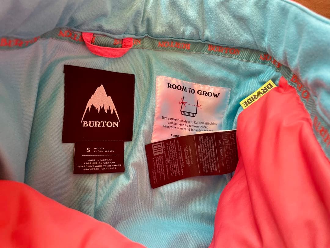 BURTONバートン キッズ ガールズ スノーボードパンツ S（120-130）