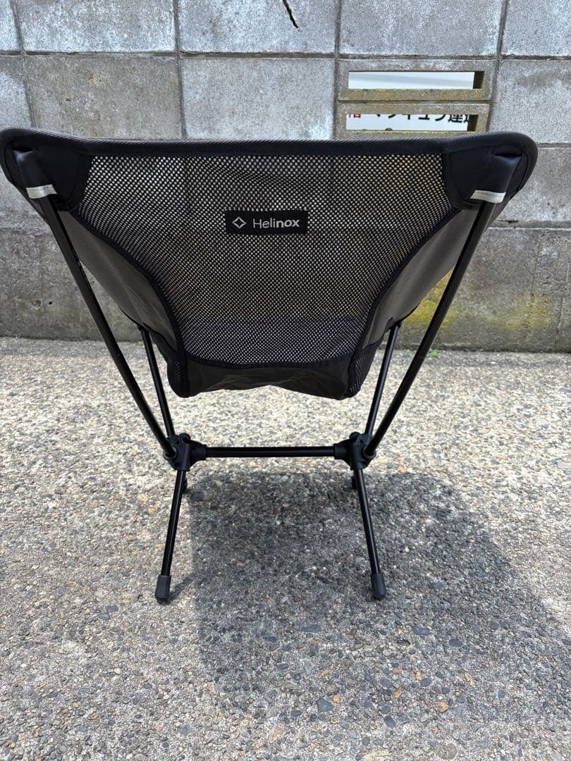 お魚　Helinox アウトドアチェア ブラック