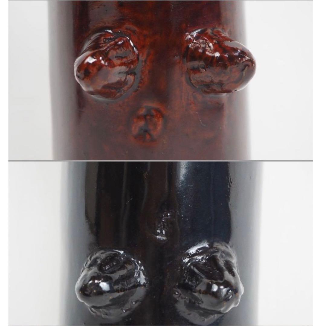 送料無料　江戸時代　豊楽焼『豊楽』銘　瓦形茶量２点　茶道具　本物保証★大珍品★