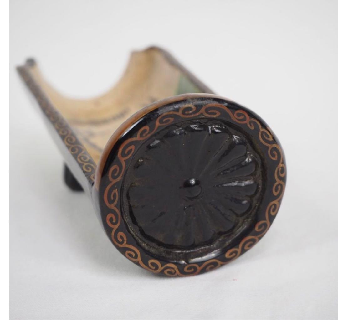 送料無料　江戸時代　豊楽焼『豊楽』銘　瓦形茶量２点　茶道具　本物保証★大珍品★