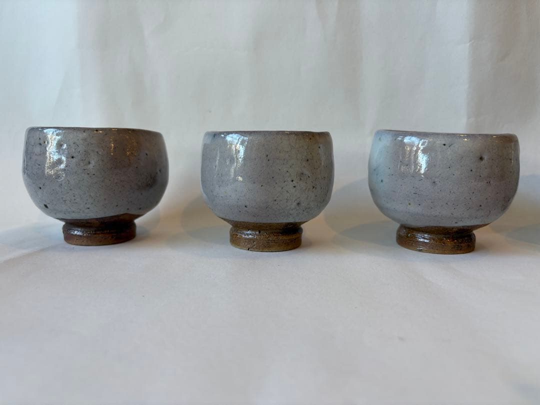 成井恒雄　汲み出し　湯呑み　益子焼　5客　未使用品