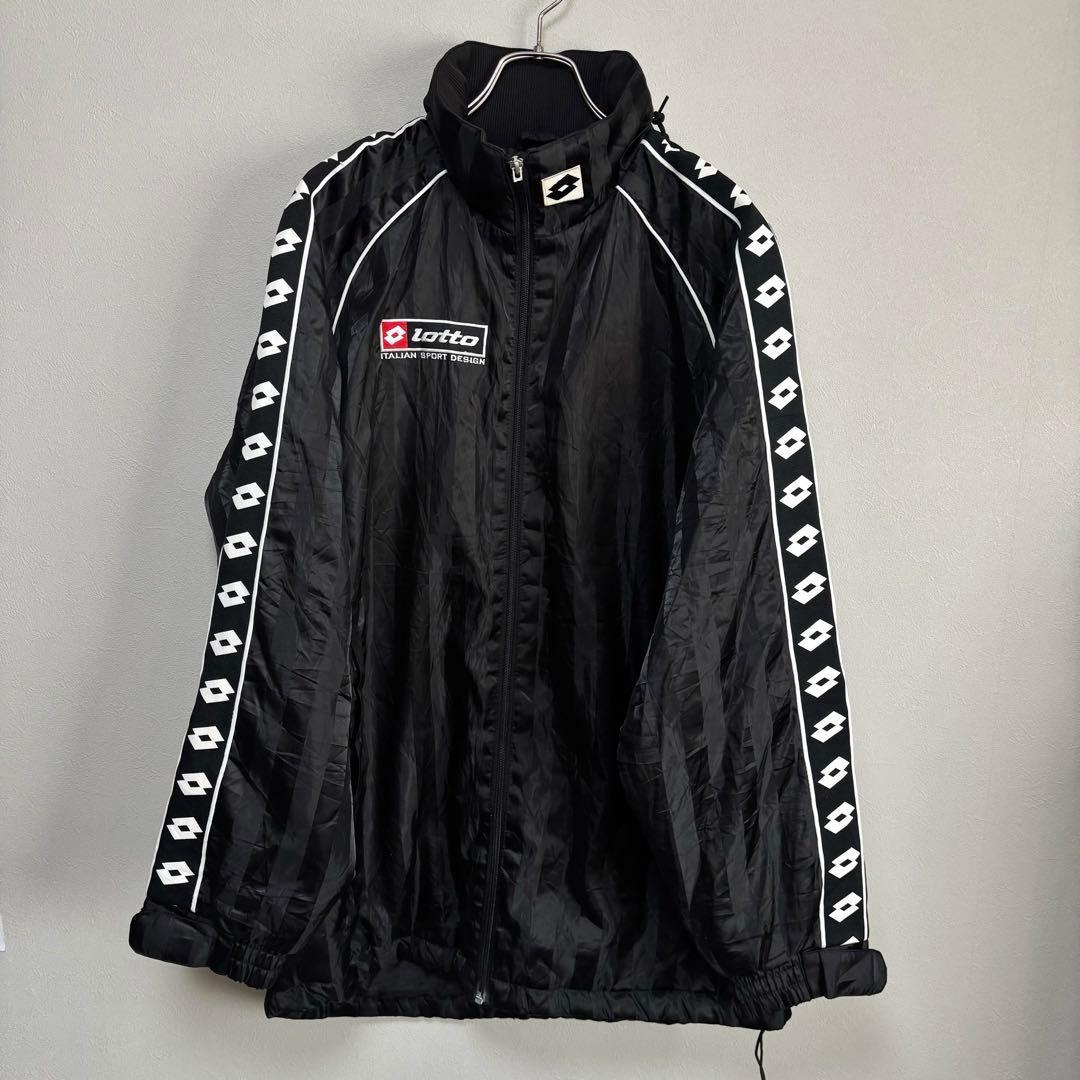 lotto ロット サイドライン ナイロンジャケット コート US M ブラック