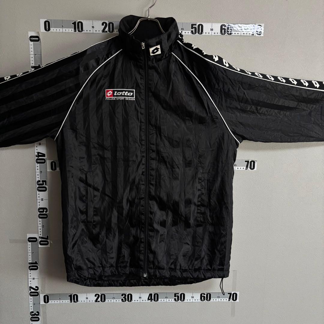 lotto ロット サイドライン ナイロンジャケット コート US M ブラック