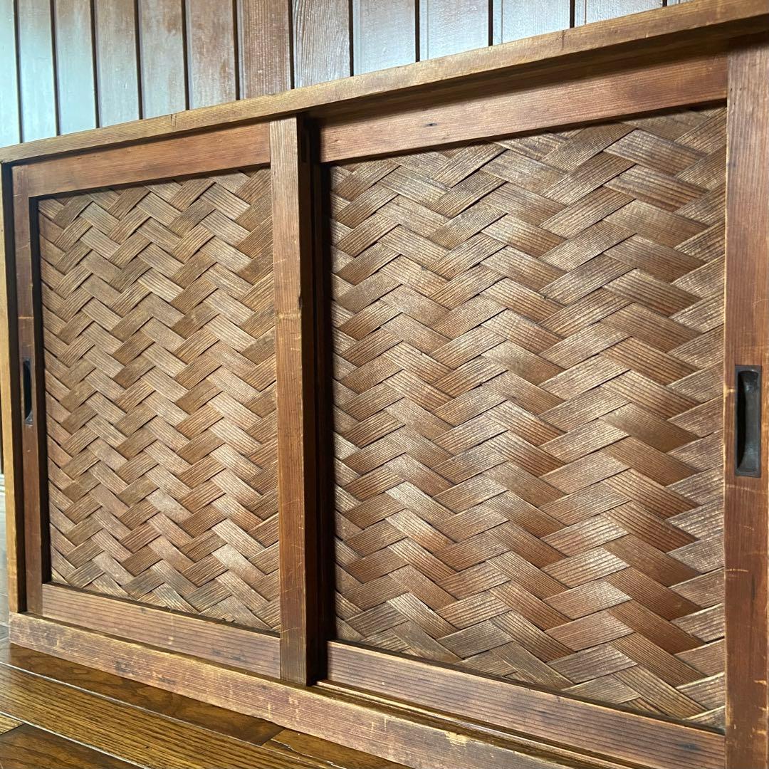 mini様✴︎ 網代編み　時代家具　茶道具棚　アンティーク家具　お茶室に　照明