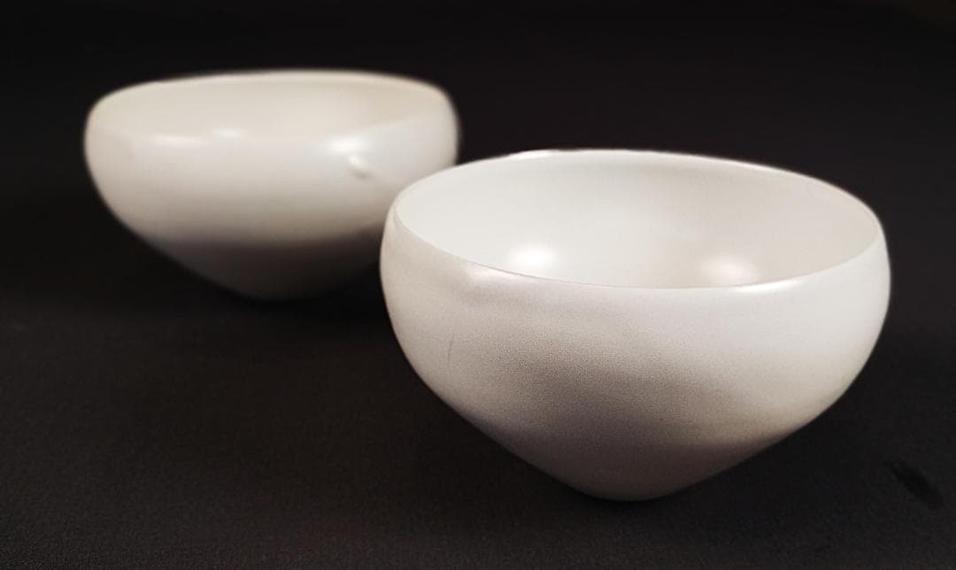 黒田泰蔵　椀　白磁　2客