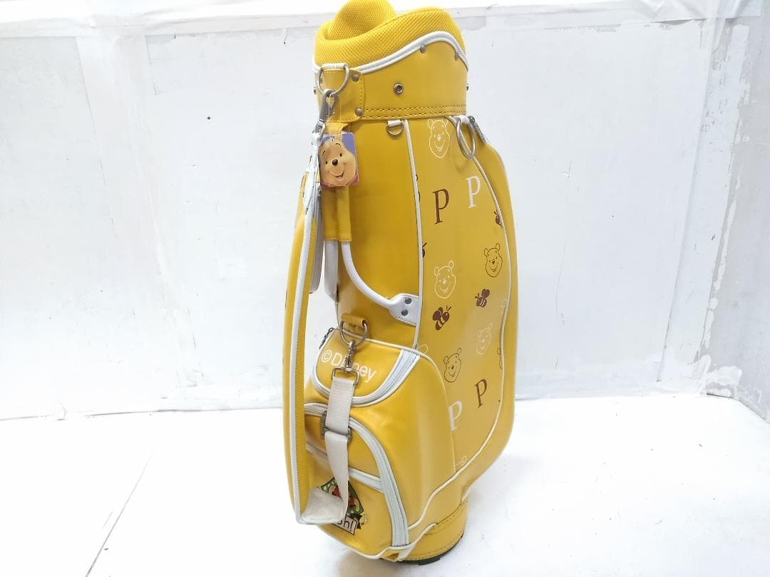 稀少 ディズニー プーさん キャディバッグ 8.5型 ヘッドカバー付★