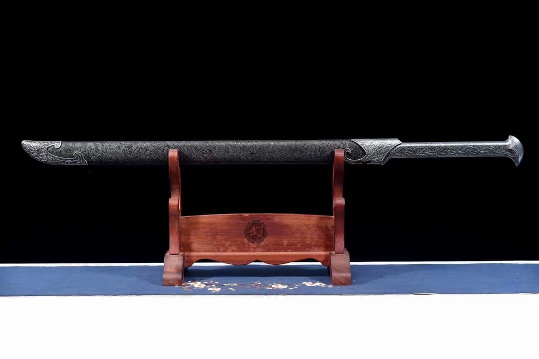 『精霊王』ブルー焼き 古兵器 武具　刀装具　日本刀　模造刀 居合刀