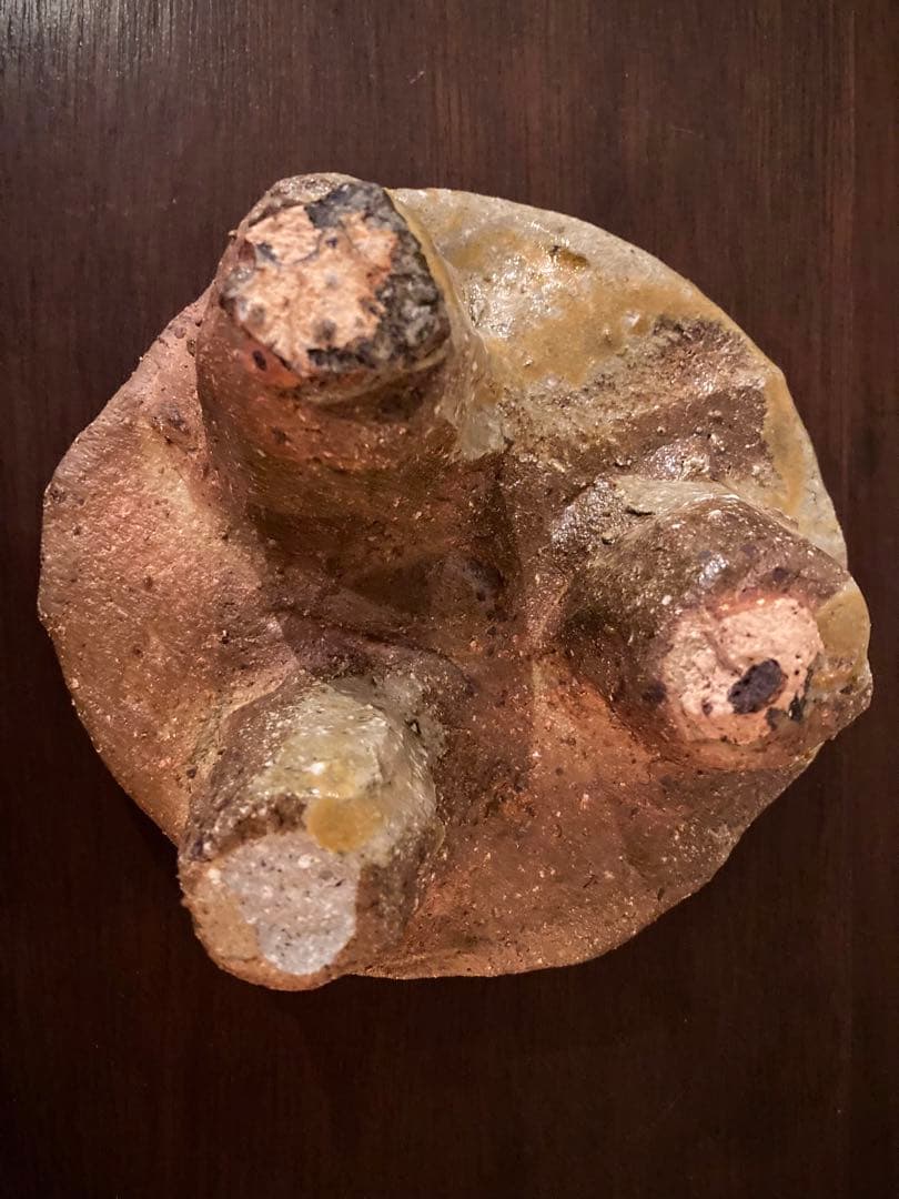 ◆希少◆コレクター放出品◆國吉清尚◆脚付き菓子台◆検＞国吉清尚◆やちむん◆壷屋焼