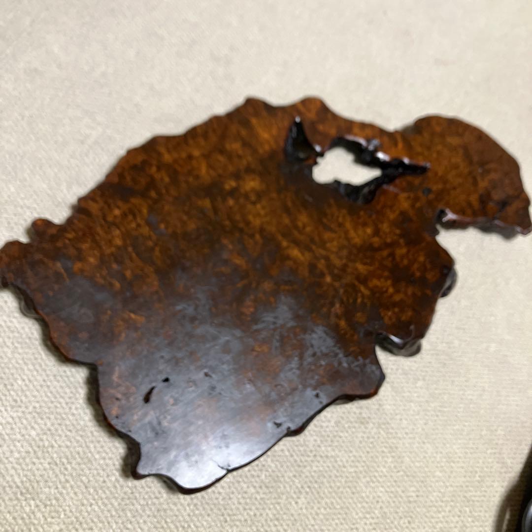 銘木　板　飾り台　ダークブラウン