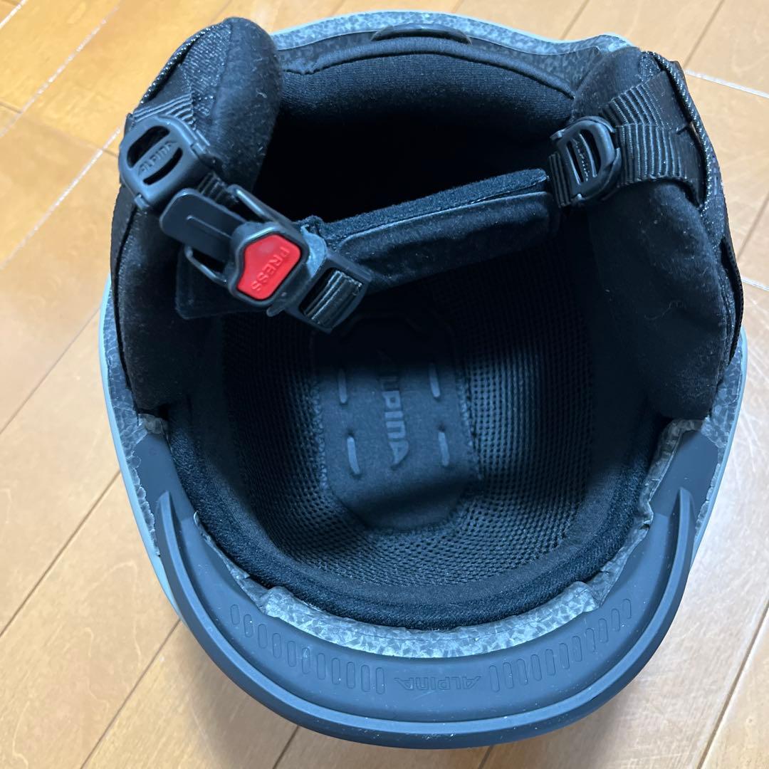 【未使用】ALPHA アルピナ ヘルメット 54-57cm グレー スキー