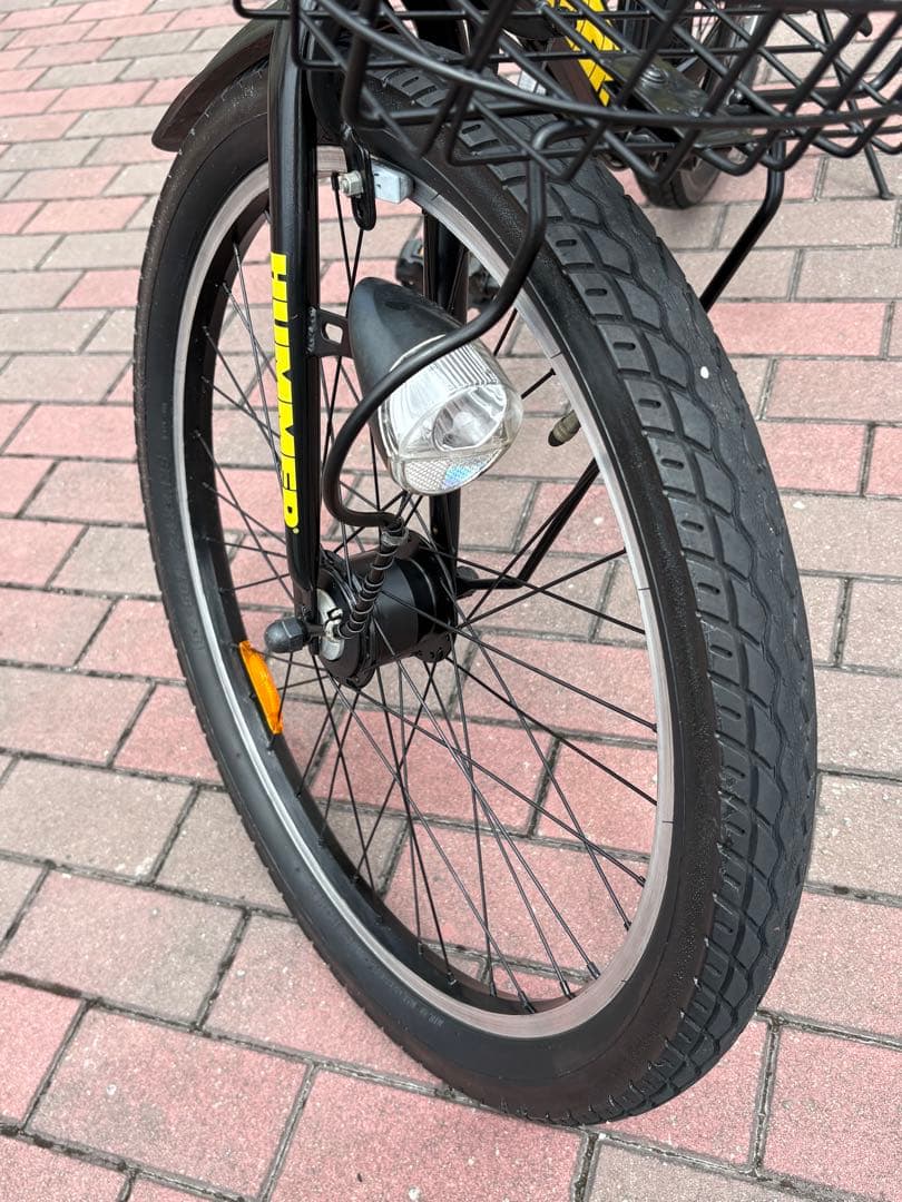 HAMMER ブラック キッズサイクル前カゴ付き(24㌅)お引き取り/配達も可能