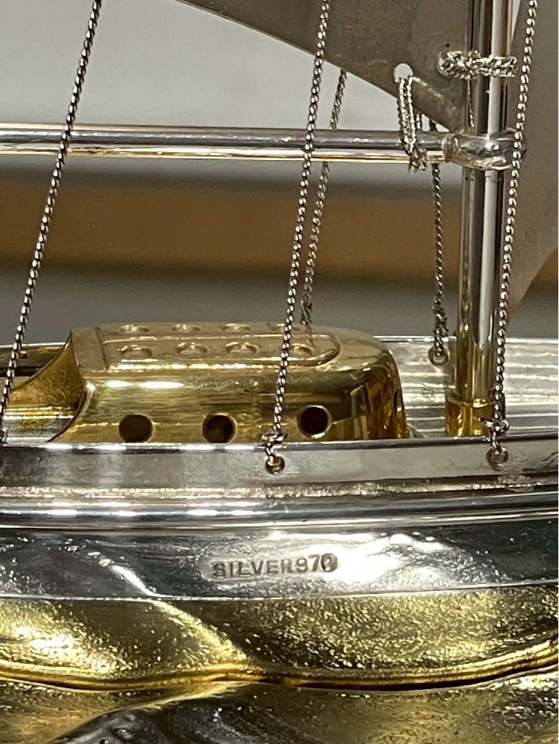 【極美品】武比古 TAKEHIKO 銀製 置物 帆船 ヨット SILVER970