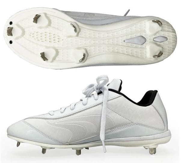 久保田スラッガー 野球スパイク 25.0cm D-007W 白スパイク ホワイト