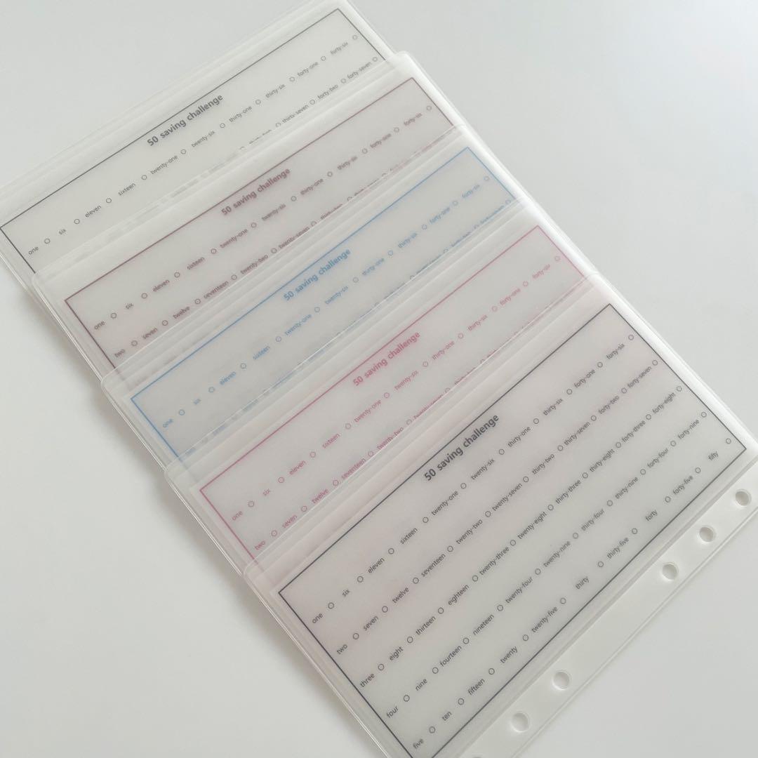 早い者勝ち　韓国　バインダー　貯金　貯蓄　カバー　リフィル　ポケット　ボード　2