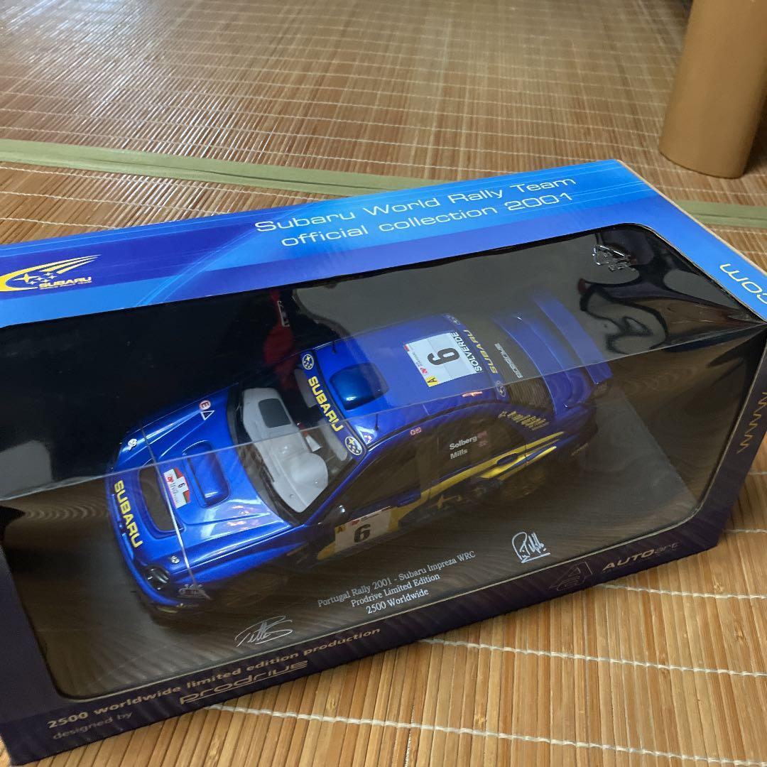 オートアート　2台セット1/18 スバルインプレッサ2001 ドライバーセット