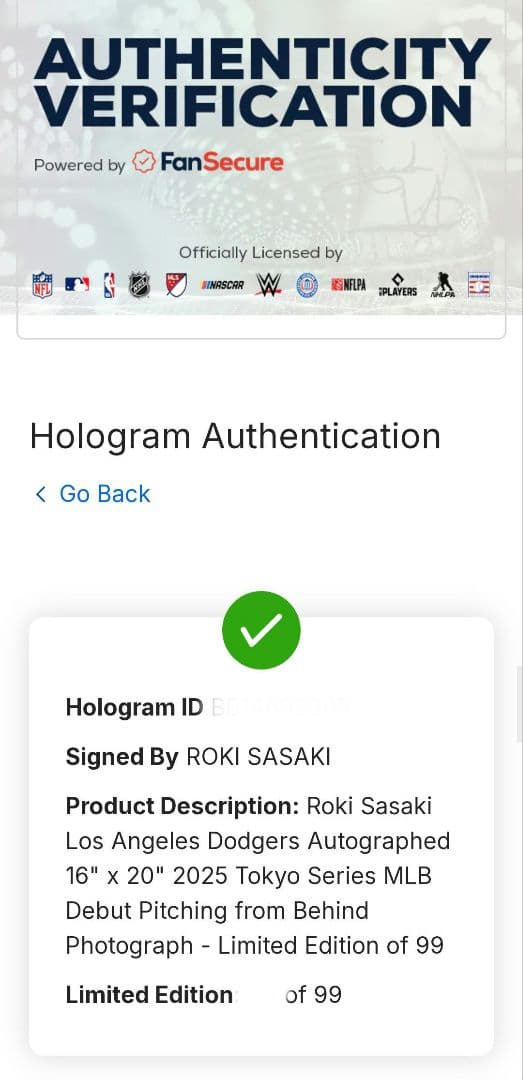 【即完売・本物証明】佐々木朗希／直筆サイン／特大写真／ロサンゼルス・ドジャース