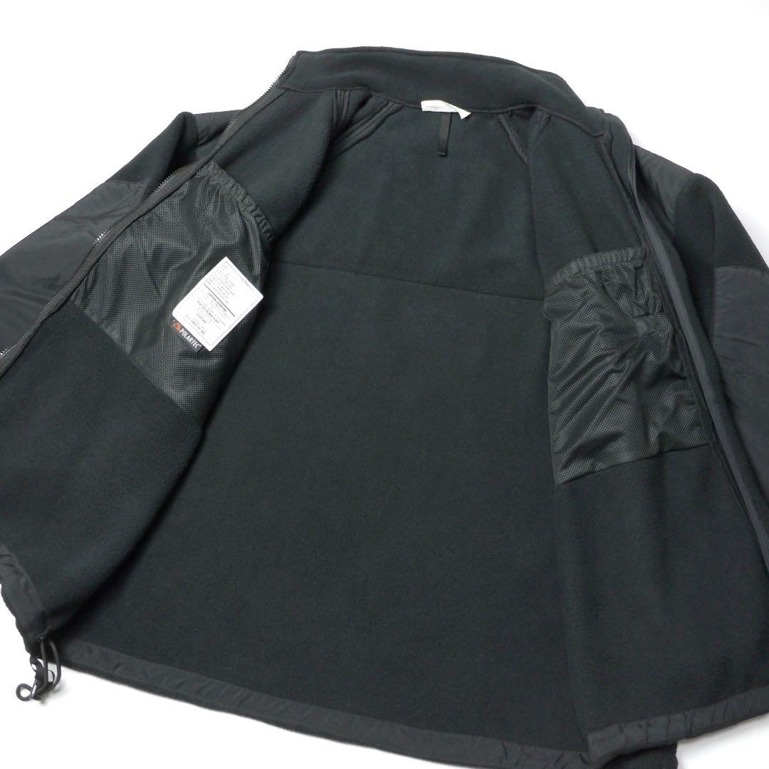 良品US NAVYミリタリー米軍ECWCSライナー黒フリースジャケットLブラック