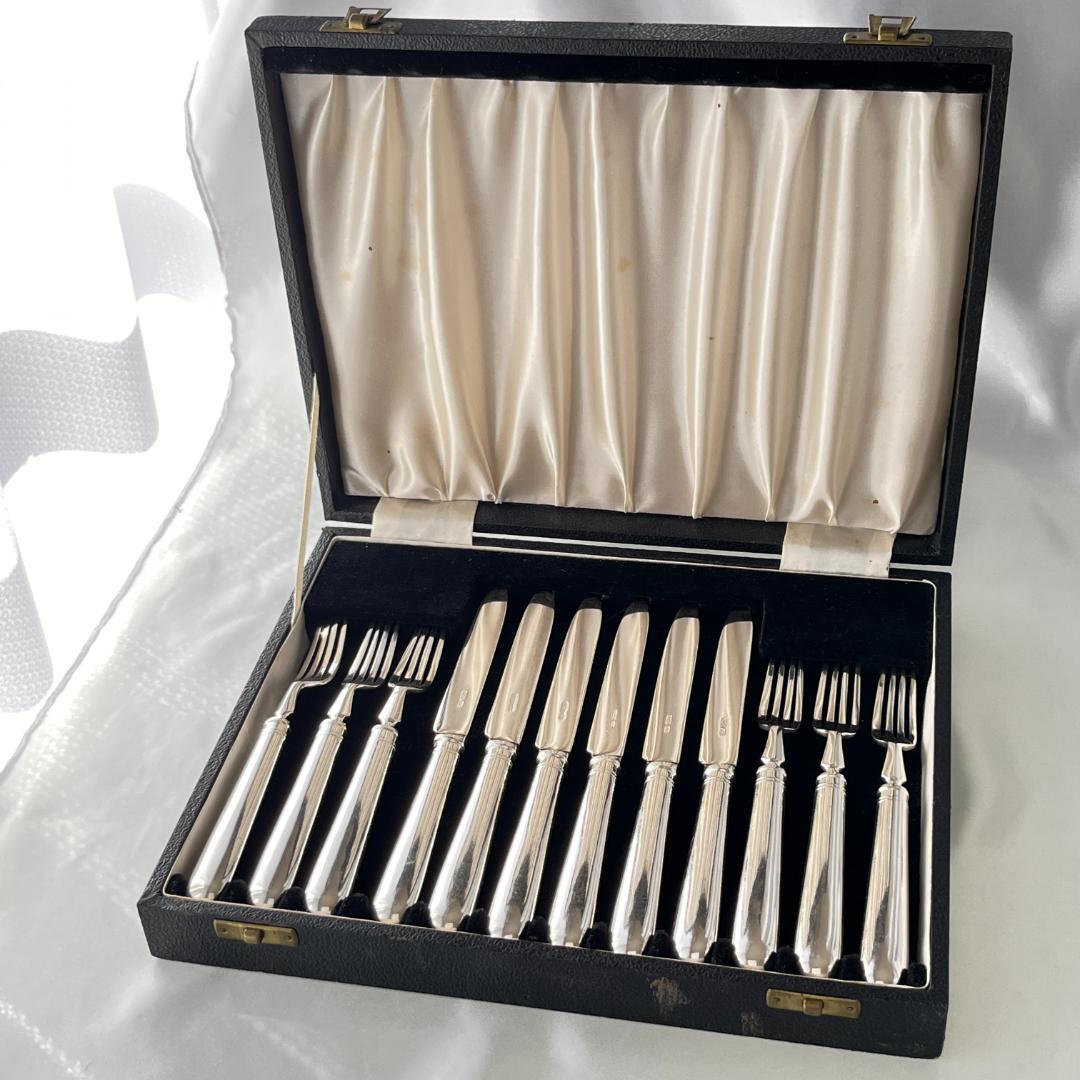 【Maple & Co.】デザートセットナイフ / フォーク 12本 ケース