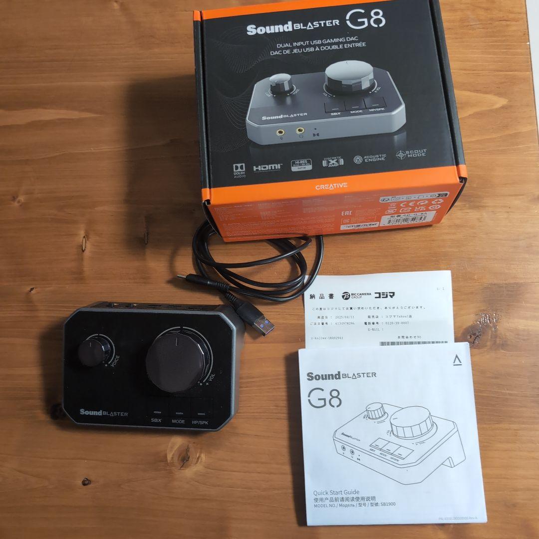 Creative Sound Blaster G8 備品 2025年4月購入