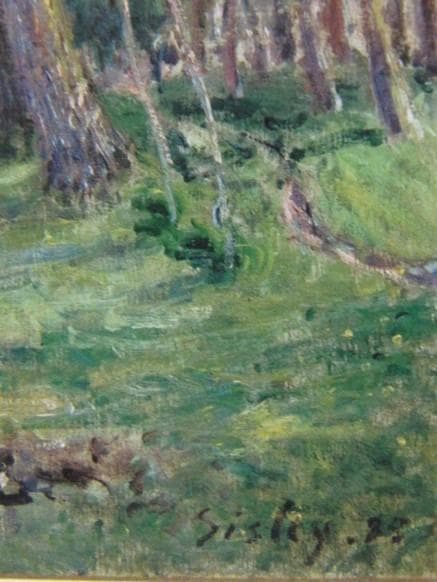 アルフレッド・シスレー、「ロワン川の岸辺」、希少画集画、新品高級額