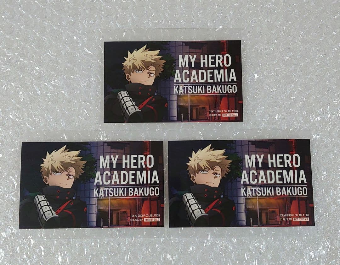 僕のヒーローアカデミア　爆豪勝己　渋谷　東急　メタル缶バッジ　特典　カード