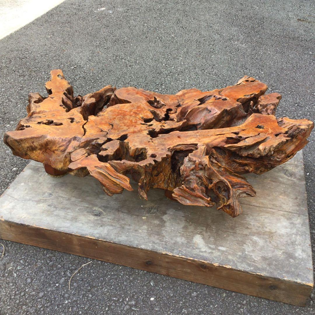 アートな自然木座卓　天然木　木株　アンティーク　超希少　ロウテーブル　置物