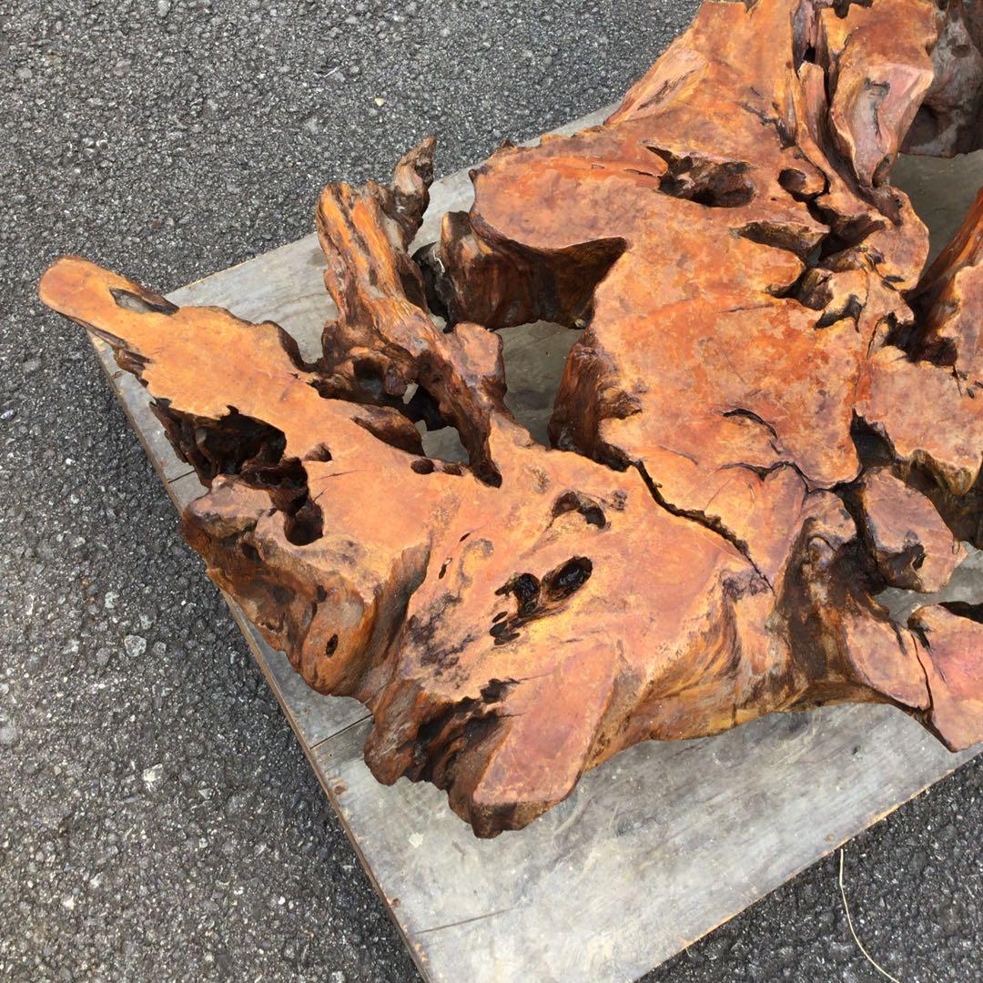 アートな自然木座卓　天然木　木株　アンティーク　超希少　ロウテーブル　置物