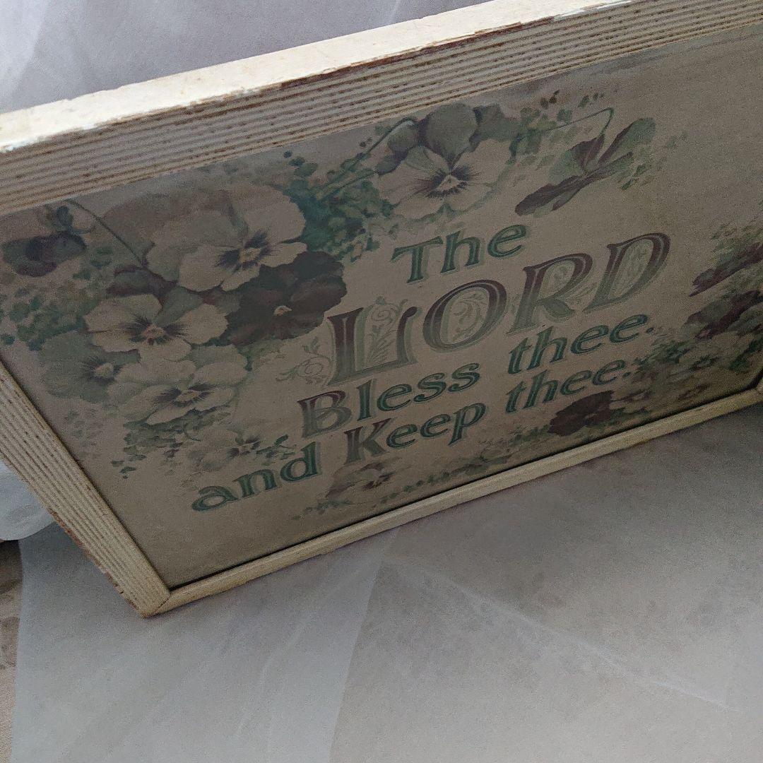 アンティーク　モットー画　額装