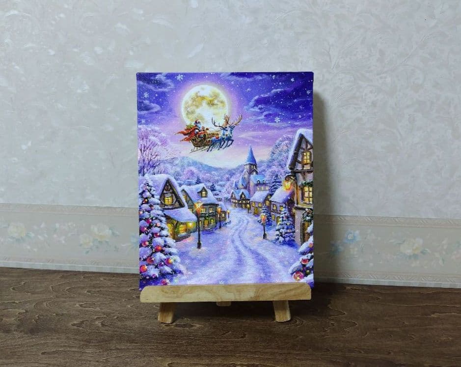 め*か様 【雪の降る日】アクリル画 F3 風景画 絵画