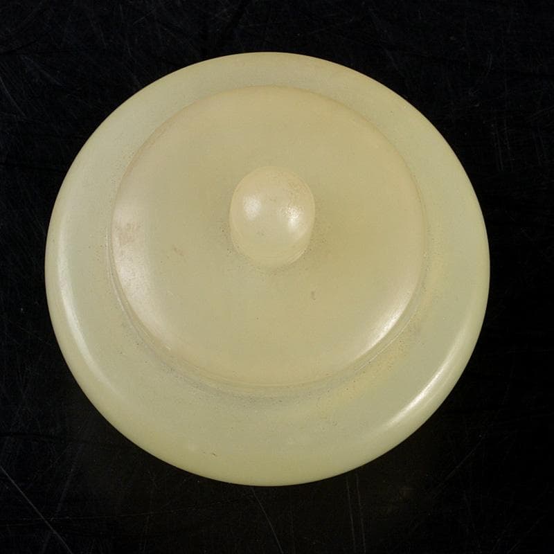 中国　玉石彫刻　小さな三足香炉　蓋炉　V　6621