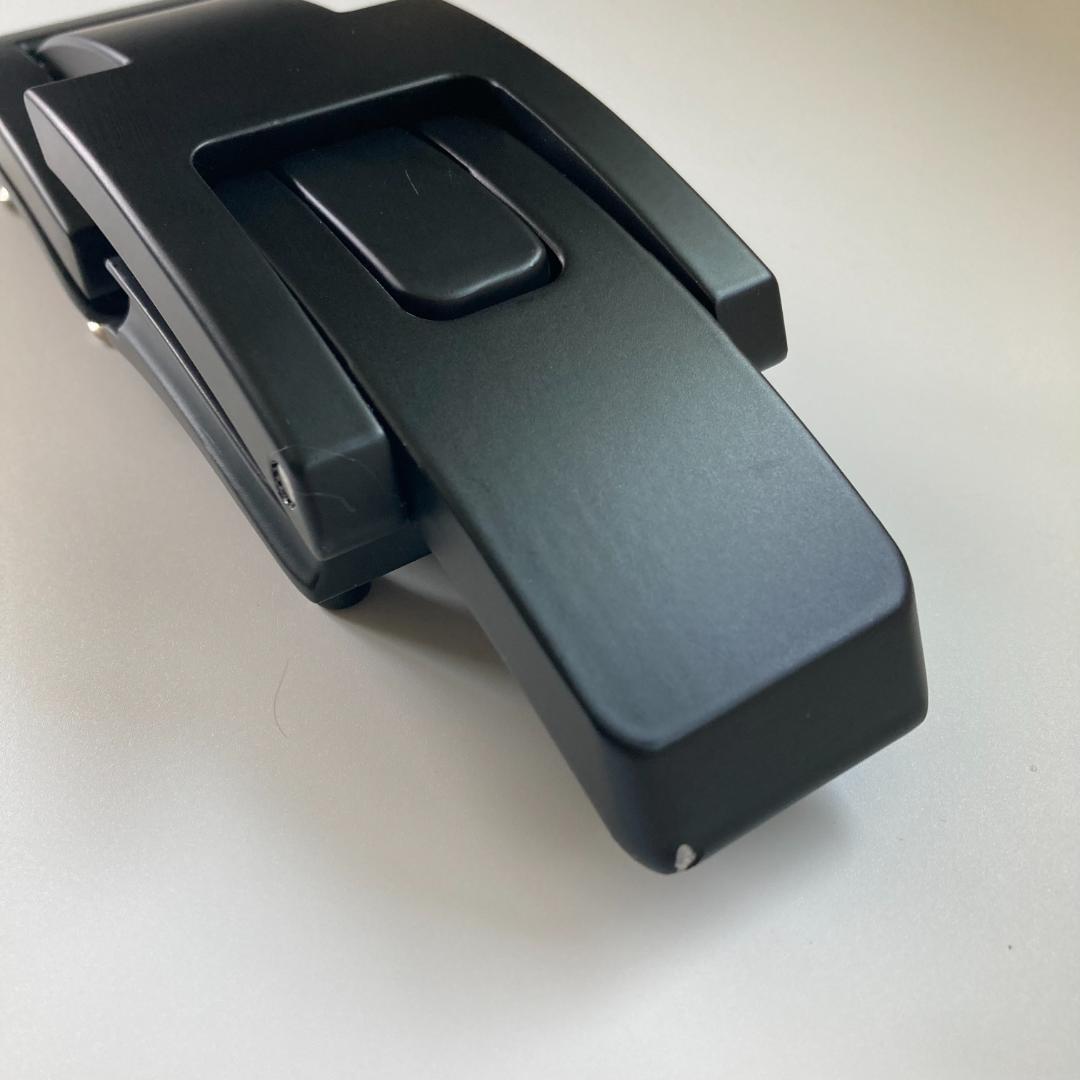 〈訳あり〉パワーベルト レバーアクション 本革 ワンタッチ可変式 13㎜厚 黒赤