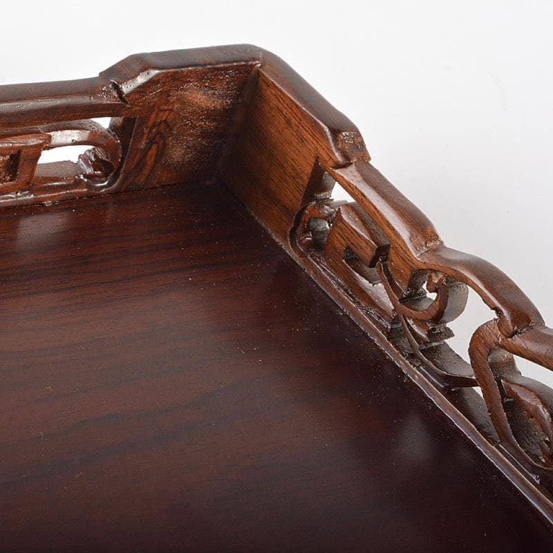 煎茶道具　唐木製　煎茶盆　香盆　火道具　七つ道具　香箸　銀葉挟など　VR6608