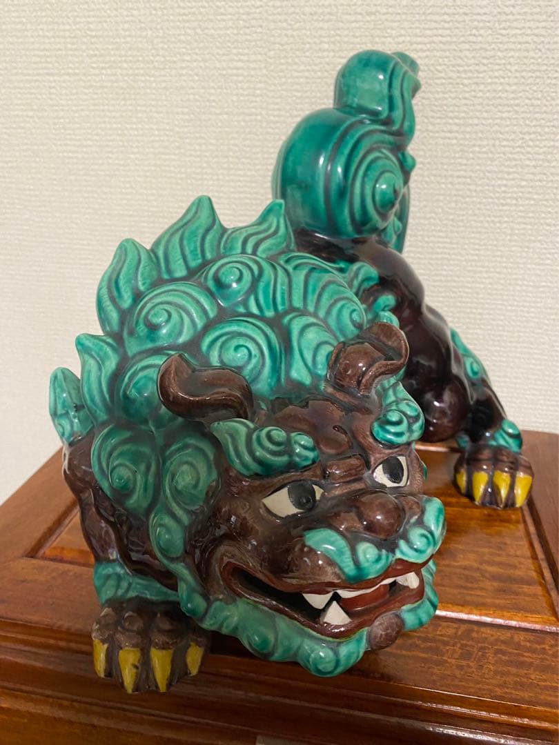 素晴らしい　から　獅子 シーサ　昭和初期 除魔け　緣起物