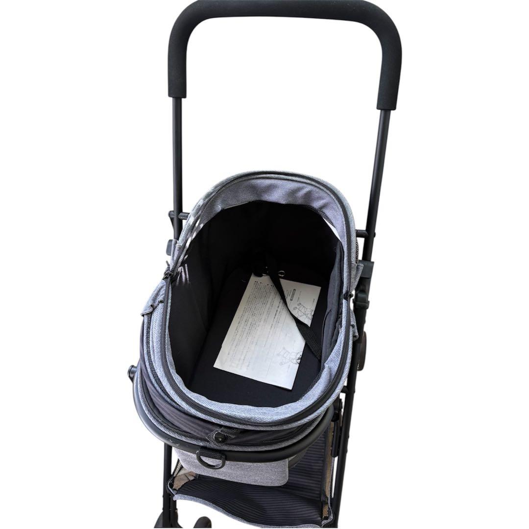 Richell ペット用カート キャリーカート グレー 折りたたみ式 箱付き