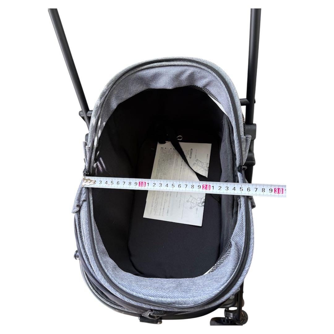 Richell ペット用カート キャリーカート グレー 折りたたみ式 箱付き