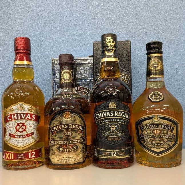 シーバスリーガル12年、匠リザーブ、15年　飲み比べ4本セット