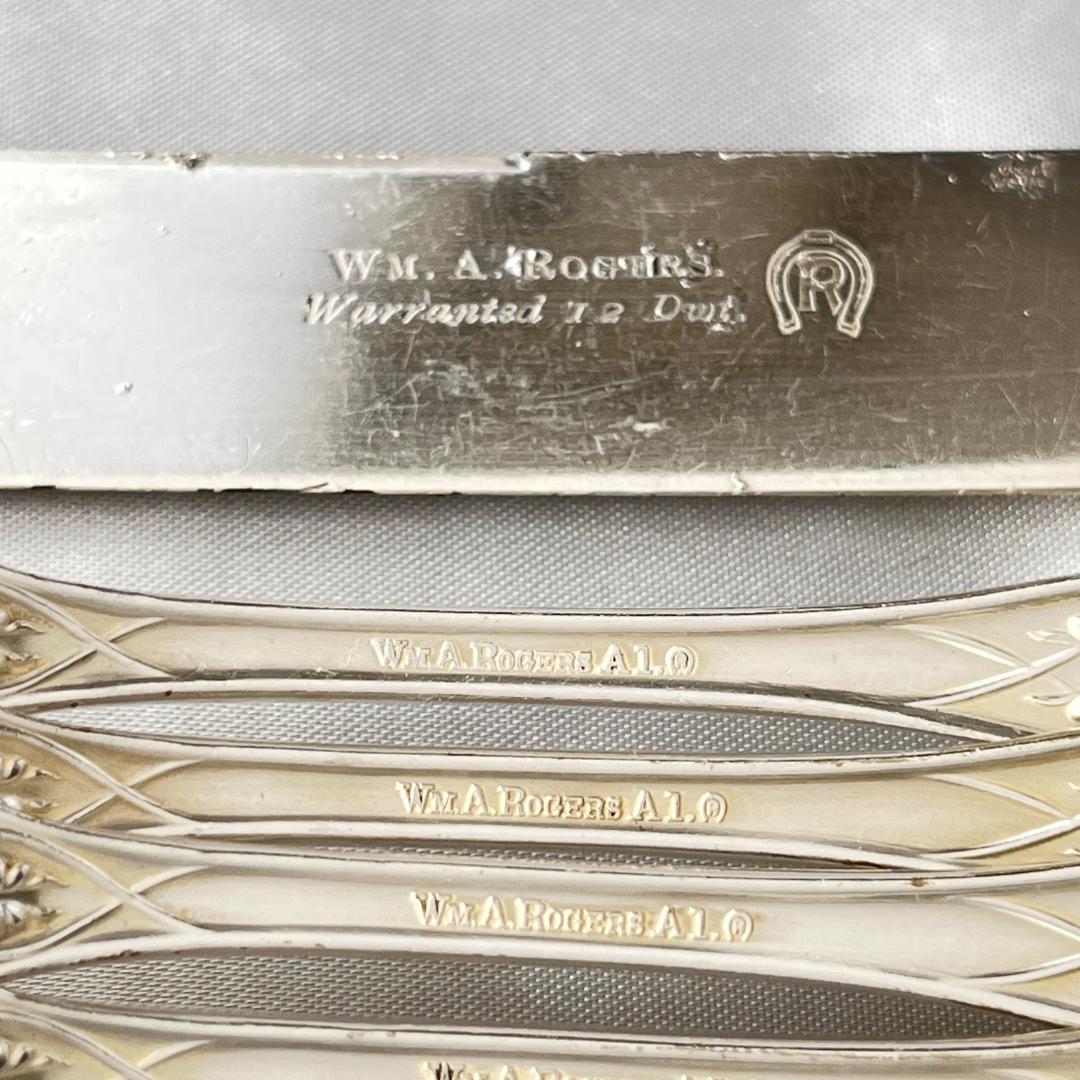 【WM A Rogers】アールヌーボー ディナーナイフ / フォーク 12本