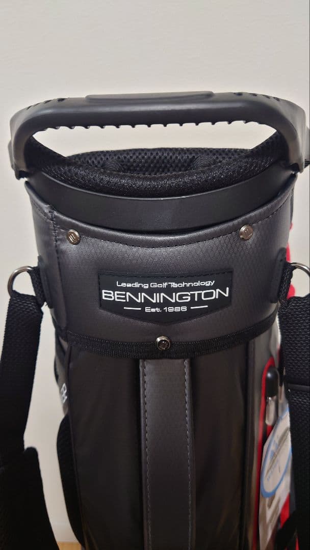 BENNINGTON ZONE ゴルフ・キャディバッグ14分割グレー&レッド新品
