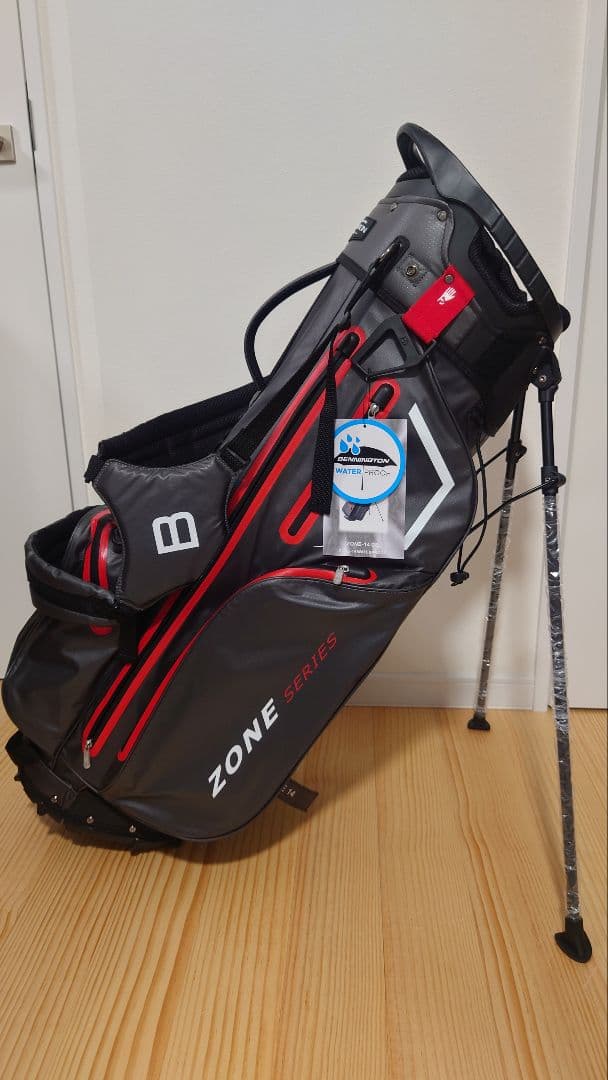 BENNINGTON ZONE ゴルフ・キャディバッグ14分割グレー&レッド新品