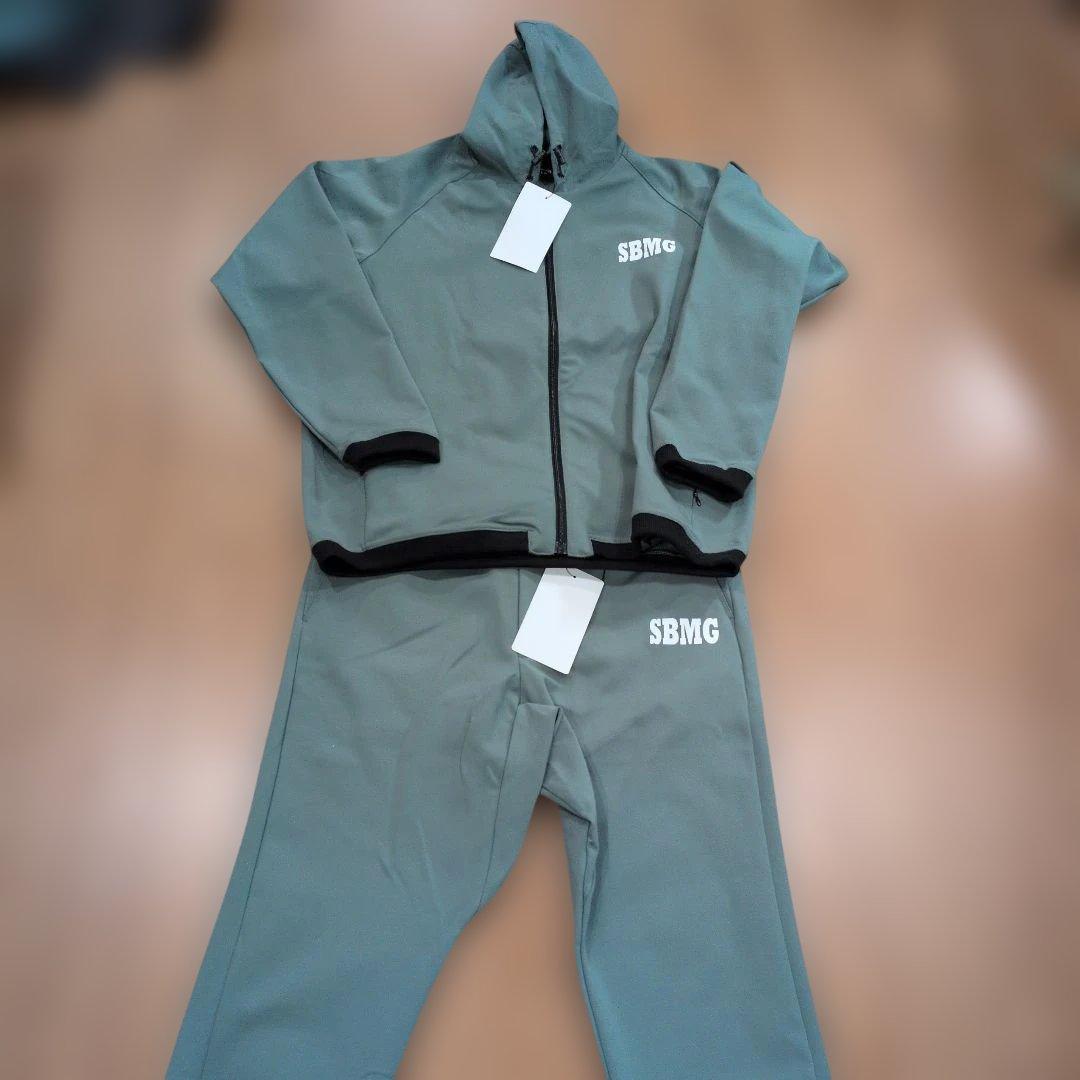 【SBMG】ドリブンスウェット　セットアップ　ジョガーパンツ　L　グリーン