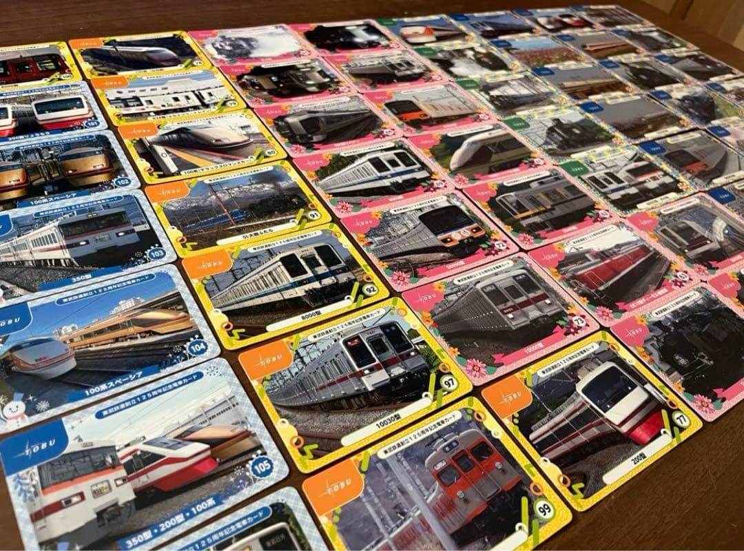 東武鉄道　電車カード　125周年　記念　125種類　新幹線　在来線