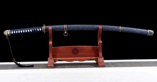 九八軍刀【藍】   居合刀  模造刀  模擬刀  武蔵  一本  抜刀